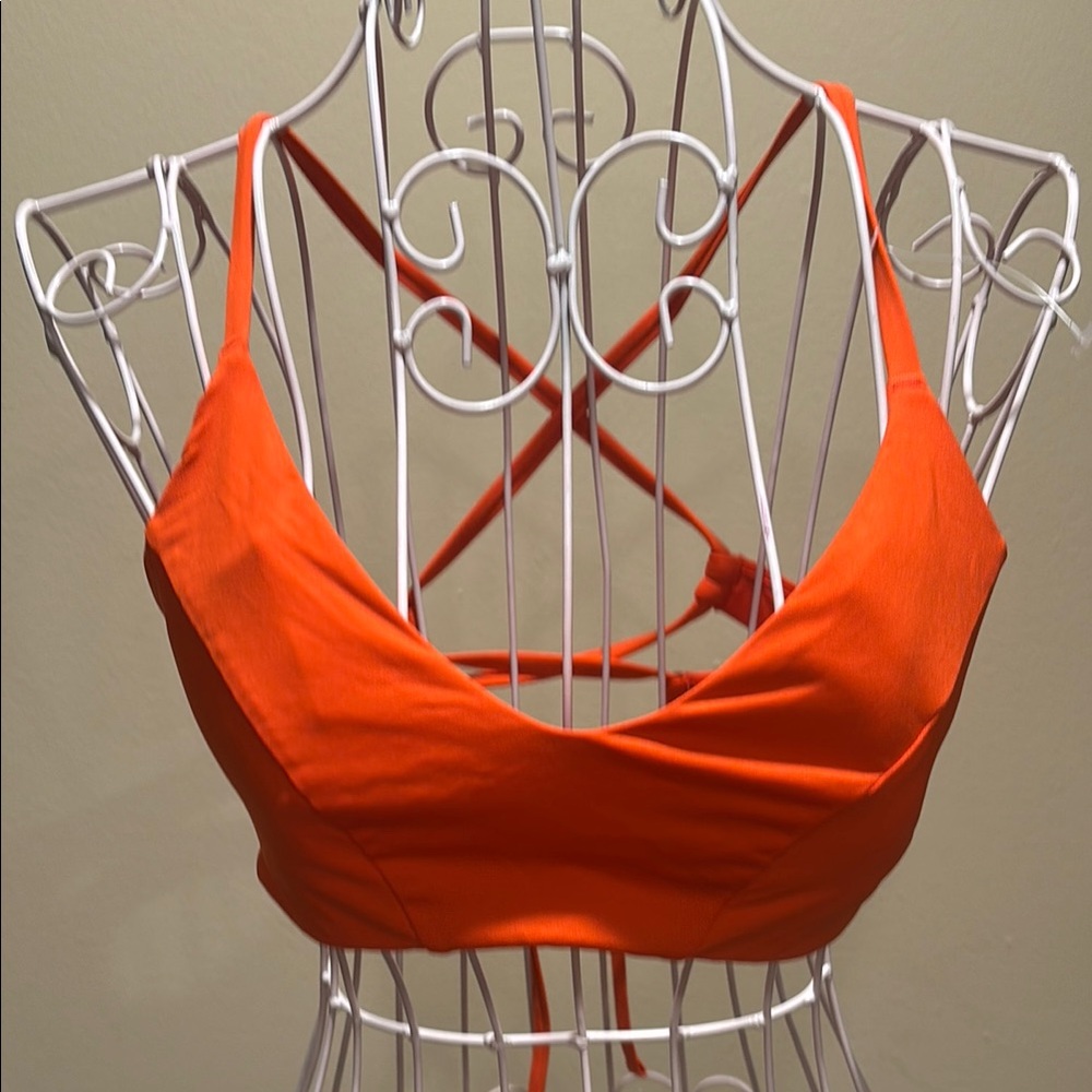 Athleta Bold Orange Strappy Bralette